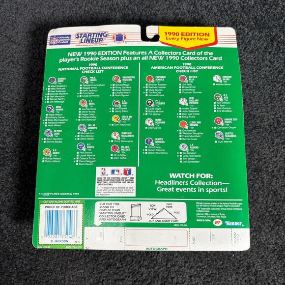 Bo Jackson Los Angeles Raiders Vintage 1990 Starting Lineup Figure NIB Football - Picture 4 of 4